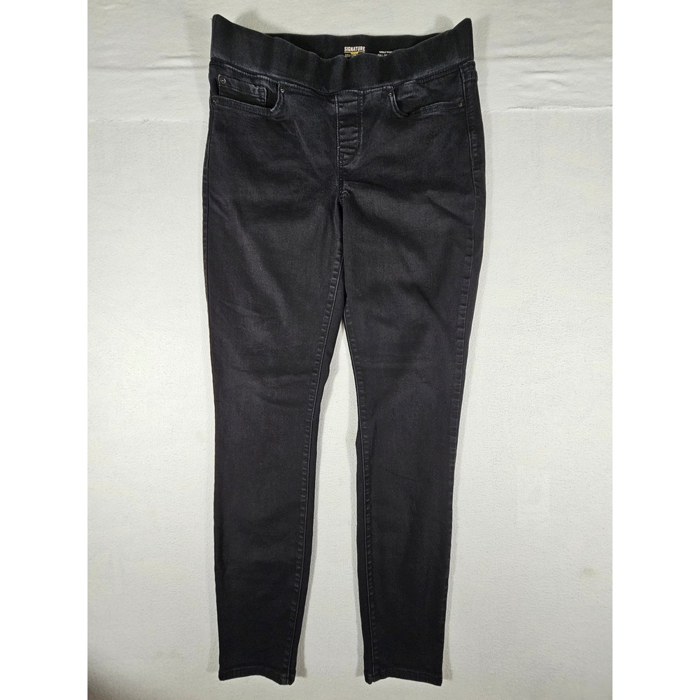 Signature Levi Strauss Totally Shaping Pull-On Skinny Jeans Black 10L W30 L32